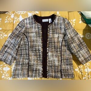 Alfred Dunner Women's Multicolor Tweed Blazer 12P